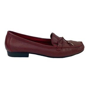 Mooties Tootsies Momallory Womens Leather Slip On Loafers Red Size 9.5 W